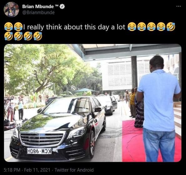 Brian mbunde brianmbunde really think about this day a lot h86 'mox 5.18 pm feb