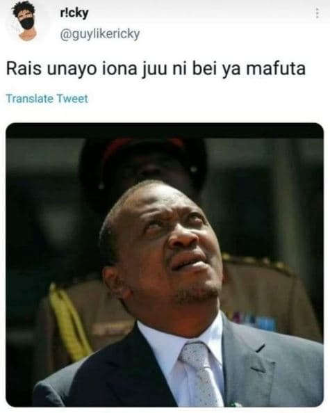 Ricky guylikericky rais unayo iona juu ni bei ya mafuta translate tweet