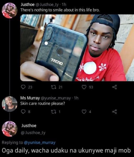 Justhoe justhoe_ty ih there's nothing to smile about in this life bro. 0 23 l 21