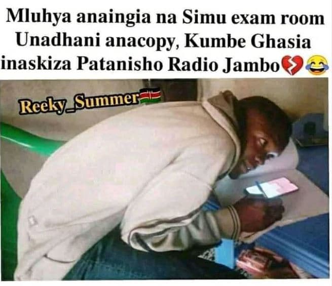 Mluhya anaingia na simu exam room unadhani anacopy, kumbe ghasia inaskiza patani