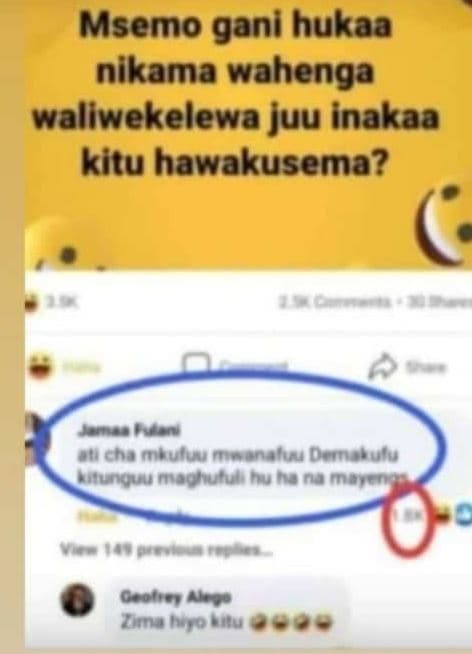 Msemo gani hukaa nikama wahenga waliwekelewa juu inakaa kitu hawakusema? mmaaoan