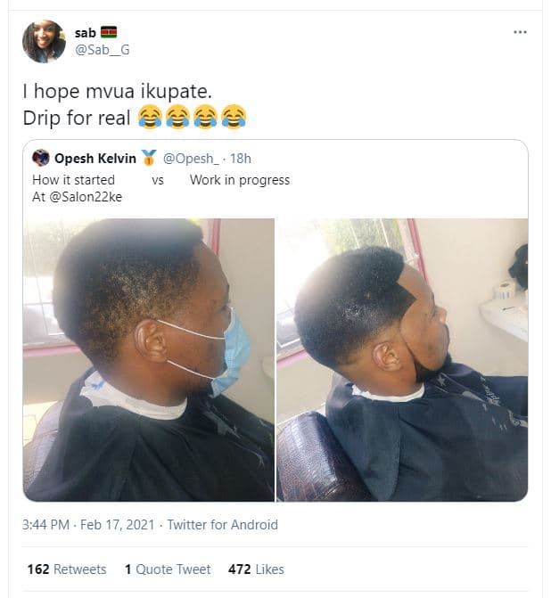 Sab sab_g hope mvua ikupate. drip for real opesh kelvin how it started at salonz