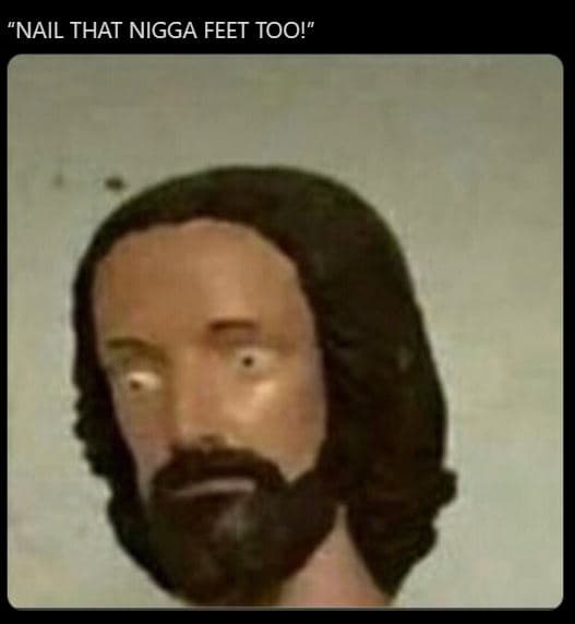 Nail that nigga feet too!
