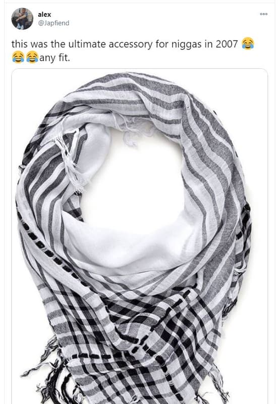 Alex japfiend this was the ultimate accessory for niggas in any fit.