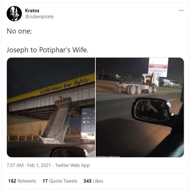 Kratos rubenpirate no one joseph to potiphar's wife. 7.57 am . feb 1, twitter we