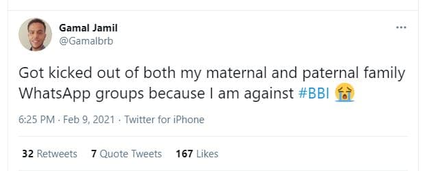 Gamal jamil gamalbrb got kicked out of both my maternal and paternal family what