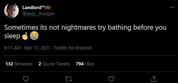 Landlord jayp_morgan sometimes its not nightmares try bathing before you sleep 8