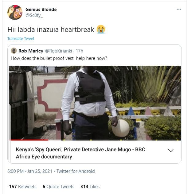 Genius blonde scofy _ hii labda inazuia heartbreak translate tweet rob marley ro