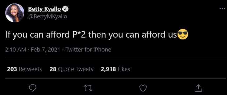 Betty_ kyallo bettymkyallo if you can afford p2 then you can afford us 210 am fe