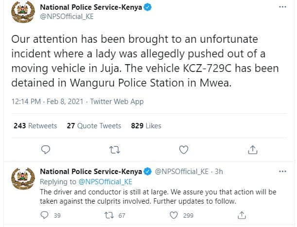National police servicekenya npsofficial_ke our attention has been brought to an
