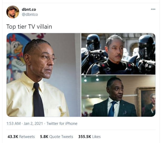 Dbnt.co dbntco top tier tv villain 1.53 am jan 2, twitter for iphone 43.3k retwe