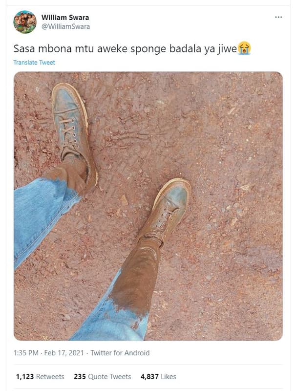 William swara williamswara sasa mbona mtu aweke sponge badala ya jiwe translate