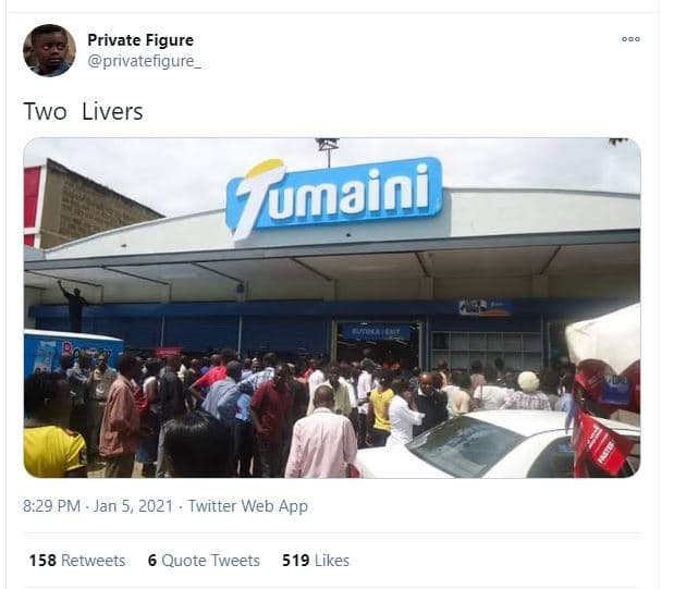 Private figure privatefigure two livers pmaini 8.29 pm jan 5, twitter web app 15