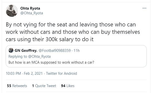 Ohta ryota ohta_ryota by not vying for the seat and leaving those who can work w