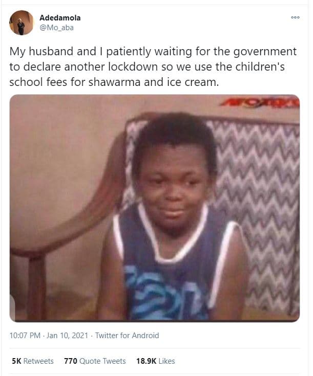 Adedamola mo_aba my husband and patiently waiting for the government to declare