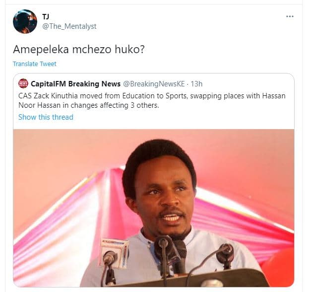 The_mentalyst amepeleka mchezo huko? translate tweet capitalfm breaking news bre