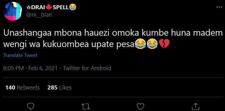 Drai spell ni_blair unashangaa mbona hauezi omoka kumbe huna madem wengi wa kuku