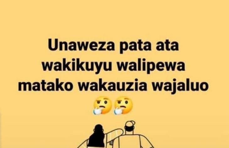 Unaweza pata ata wakikuyu walipewa matako wakauzia wajaluo