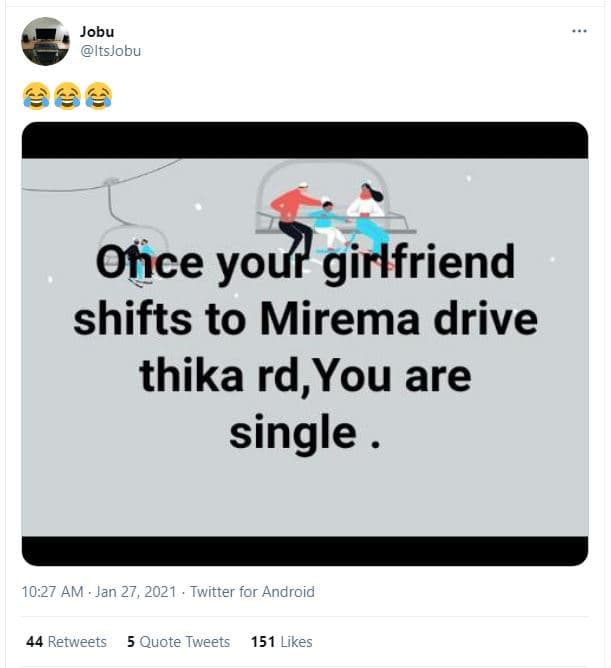 Jobu itsjobu ohce youf girlfriend shifts to mirema drive thika rd,you are single