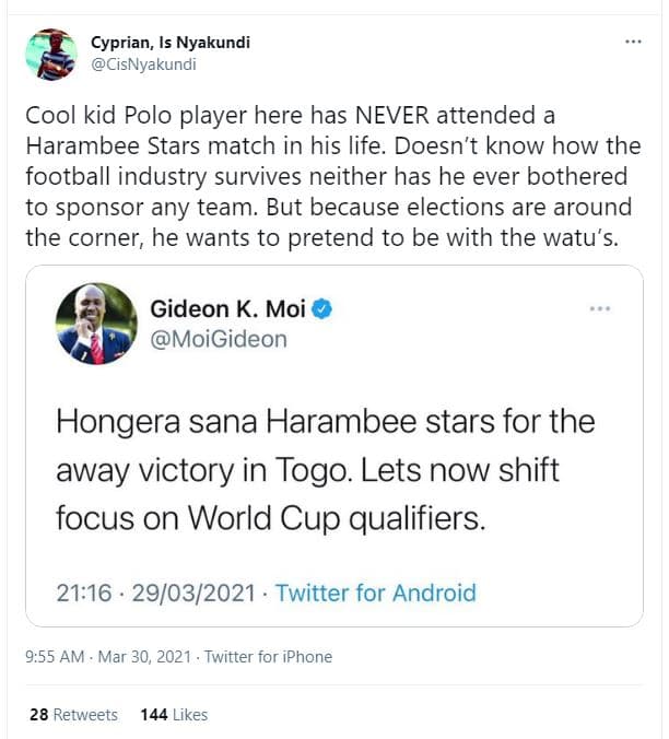 Cyprian, is nyakundi cisnyakundi cool kid polo player here has never attended a