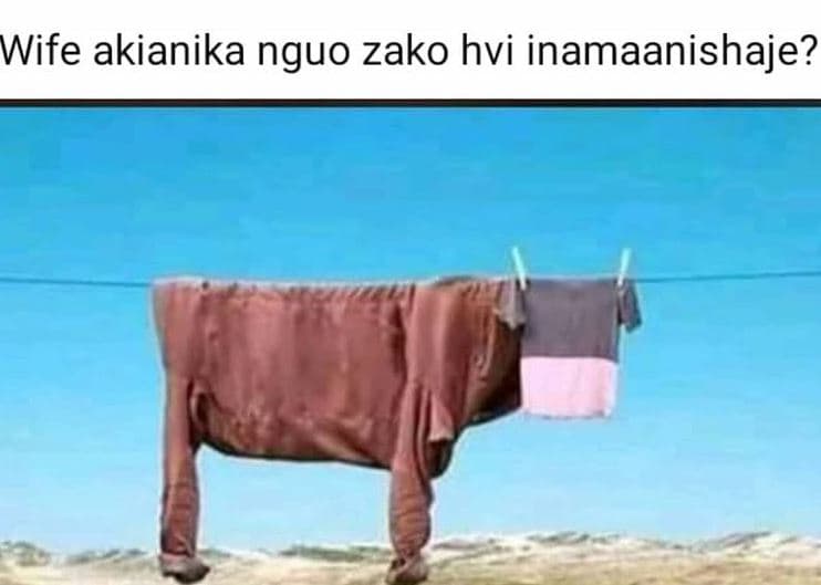 Wife akianika nguo zako hvi inamaanishaje?