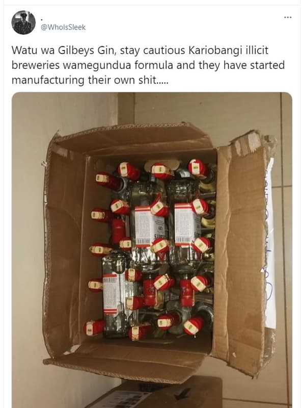 Wholssleek watu wa gilbeys gin stay cautious kariobangi illicit breweries wamegu