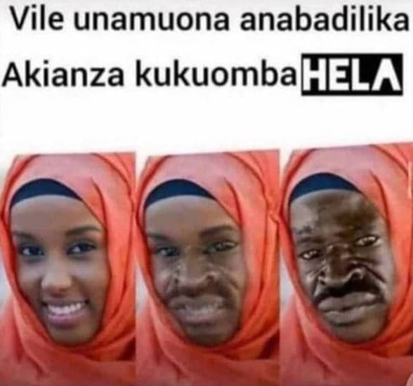 Vile unamuona anabadilika akianza kukuombahela