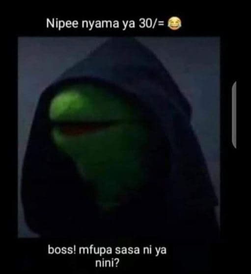 Nipee nyama ya 30 boss! mfupa sasa ni ya nini?
