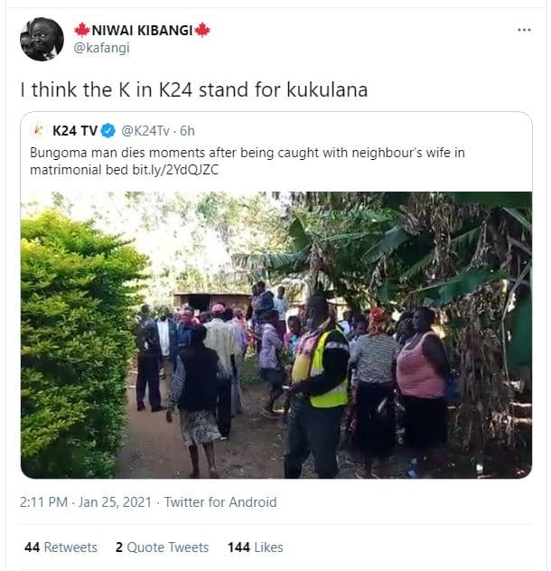 Niwai kibangi kafangi think the kin k24 stand for kukulana k24 tv k24tv bungoma