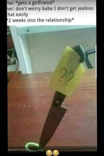 Ne 'gets a girlfriend her don't worry babe don't get jealous hat easily weeks in