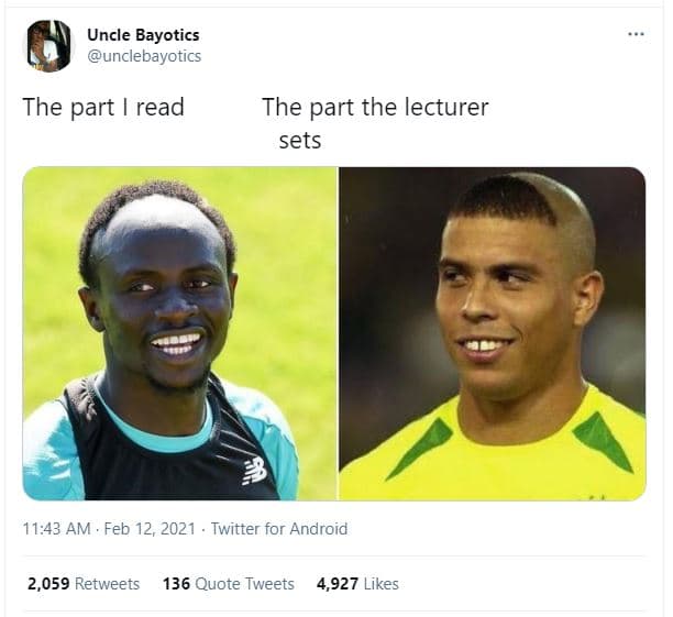 Uncle bayotics unclebayotics the part read the part the lecturer sets 11.43 am f