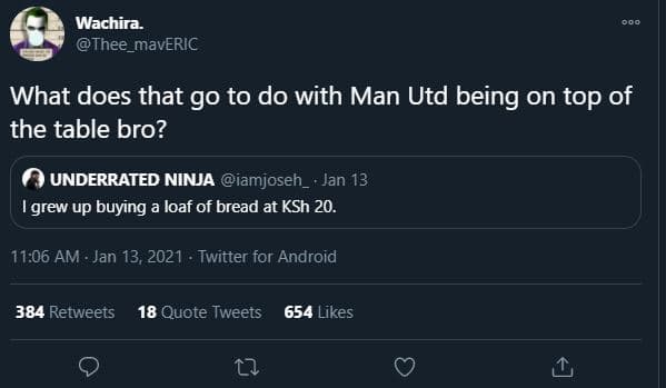 Wachira thee_maveric what does that go to do with man utd being on top of the ta