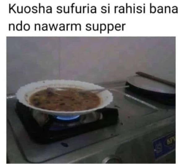 Kuosha sufuria si rahisi bana ndo nawarm supper