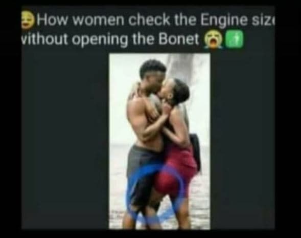 How women check the engine sizi vithout opening the bonet
