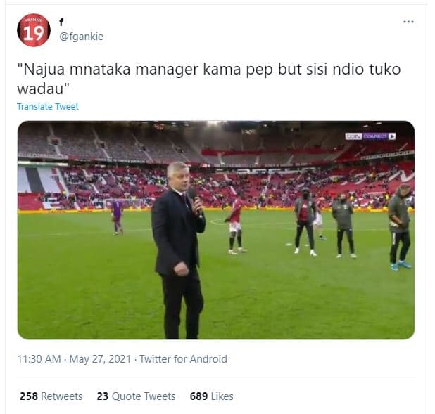 19 fgankie najua mnataka manager kama pep but sisi ndio tuko wadau translate twe