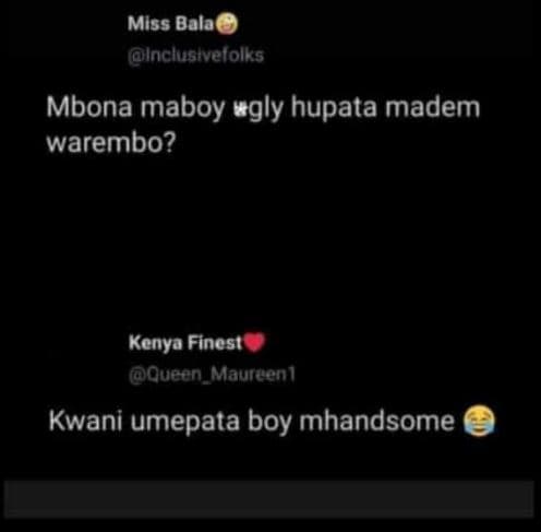 Miss bala inclusivetolks mbona maboy gly hupata madem warembo? kenya finest quee