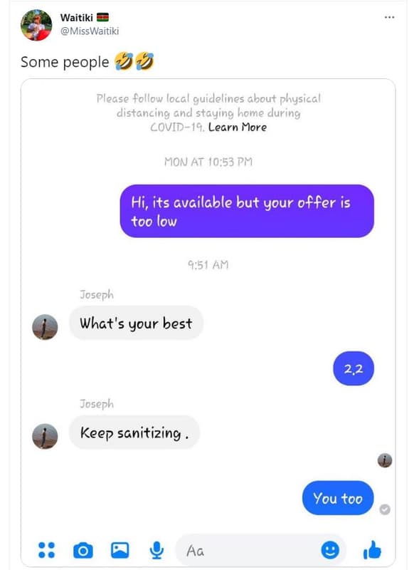 Waitiki misswaitiki some people 43 please follow local guidelines about physical