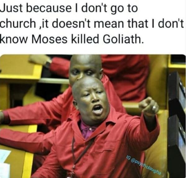 Just because don't go to church ,it doesn't mean that i don't know moses killed