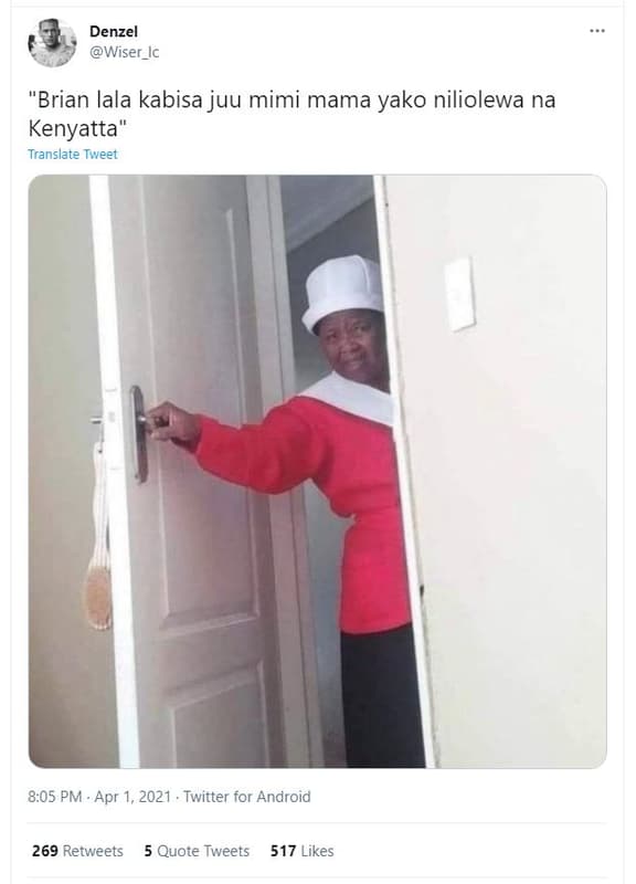 Denzel wiser_ic brian lala kabisa juu mimi mama yako niliolewa na kenyatta trans