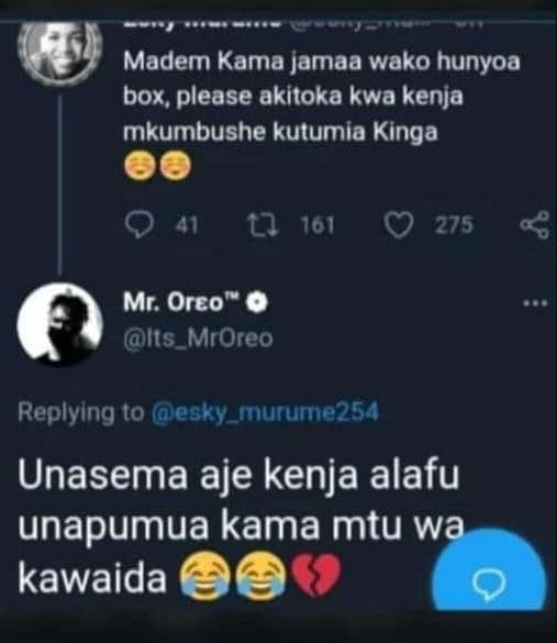 Madem kama jamaa wako hunyoa box, please akitoka kwa kenja mkumbushe kutumia kin