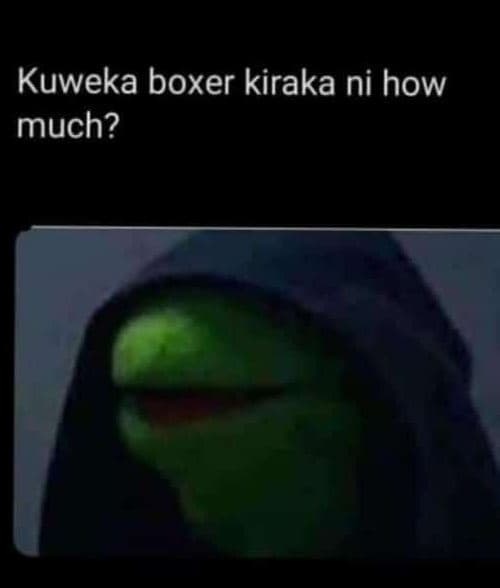 Kuweka boxer kiraka ni how much?