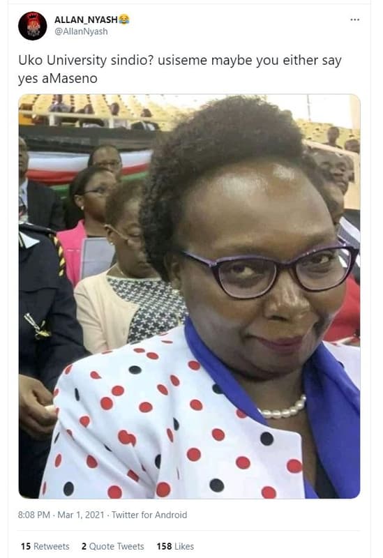 Allan_nyash allannyash uko university sindio? usiseme maybe you either say yes a