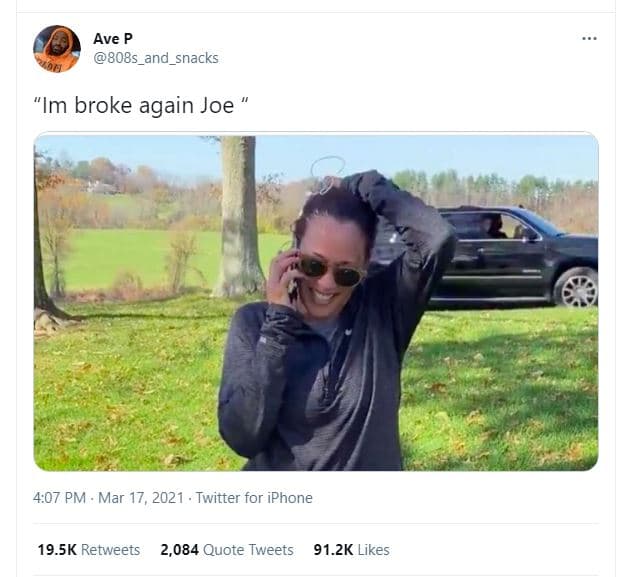 Ave p 8085_and_snacks im broke again joe 4,07 pm mar 17, twitter for iphone 19.5