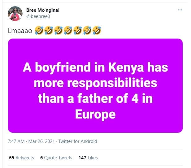 Bree mo'ngina! beebreeo lmaaao jjvvvj 4 boyfriend in kenya has more responsibili