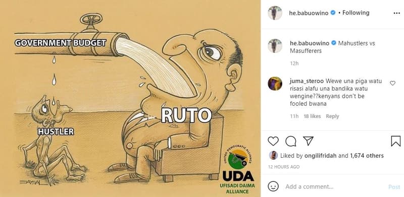 He babuowino following gvernmentbudget he.babuowino mahustlers vs masufferers 12