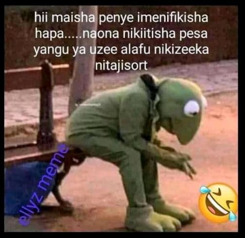 Hii maisha penye imenifikisha hapa. naona nikiitisha pesa yangu ya uzee alafu ni