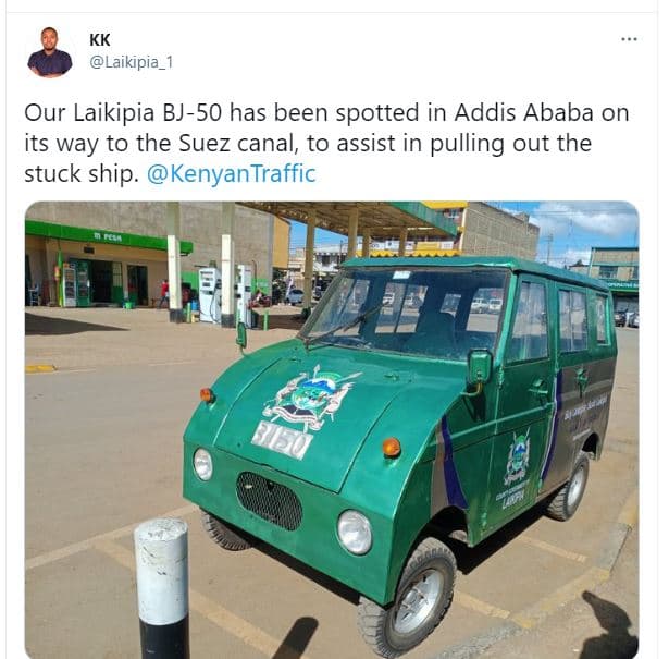 Kk laikipia our laikipia bj50 has been spotted in addis ababa on its way to the