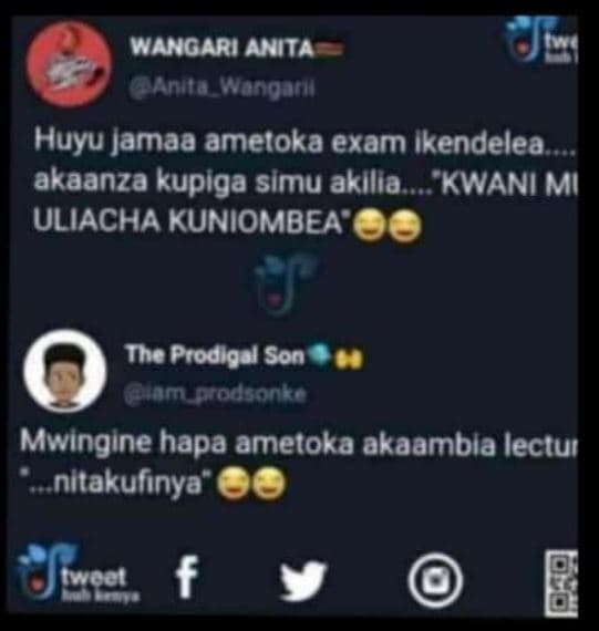 Wangari anita qannta_wangani huyu jamaa ametoka exam ikendelea akaanza kupiga si