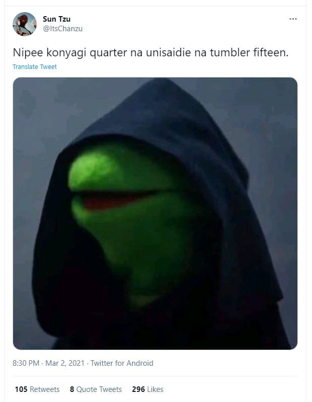 Sun tzu itschanzu nipee konyagi quarter na unisaidie na tumbler fifteen. transla