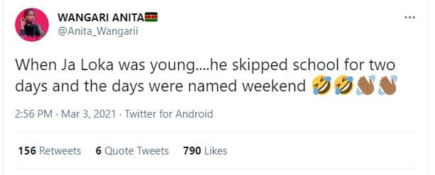 Wangari anitai anita_wangarii when ja loka was younghe skipped school for two da